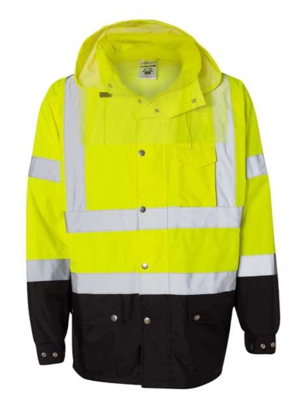 ML Kishigo RWJ102 Hi-Vis Class 3 Waterproof Reflective Rain Jacket S/M NWOT
